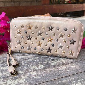 Jimmy Choo Star Studded Zip up wallet
